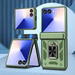 Slim Protective Hard PC Case with Ring Stand for Samsung Galaxy Z Flip 8