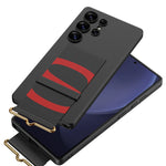 Shockproof Slim Case with Built-in Wristband for Samsung Galaxy S25 Ultra