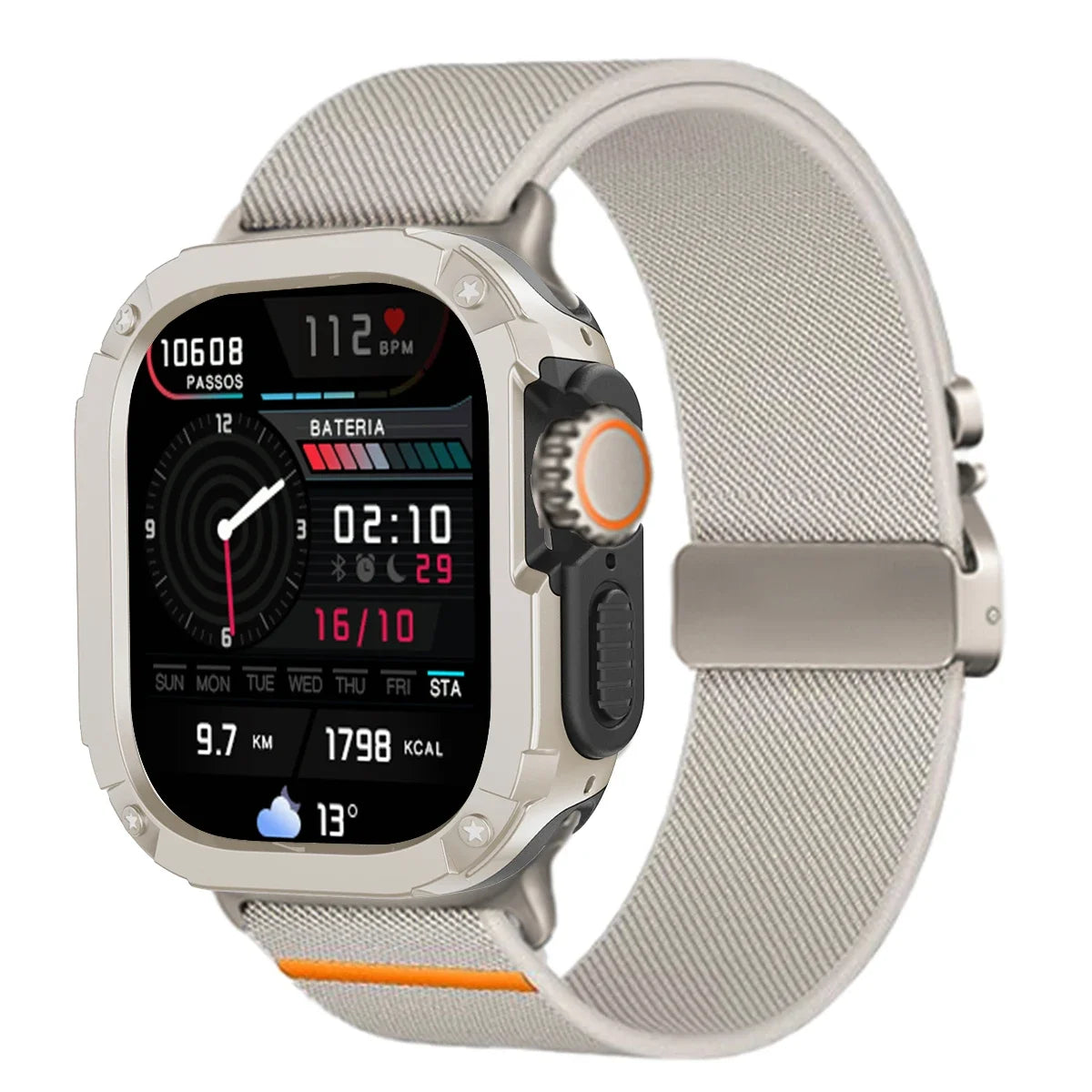 Protective Case and Nylon Sport Strap for Apple Watch