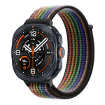 Breathable Nylon Weave Watchband with Hook-and-Loop Closure for Samsung Galaxy Watch Ultra 2