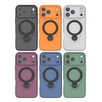 Soft TPU Shockproof MagSafe Case with 360° Rotating Metal Ring Stand for iPhone 17 Series