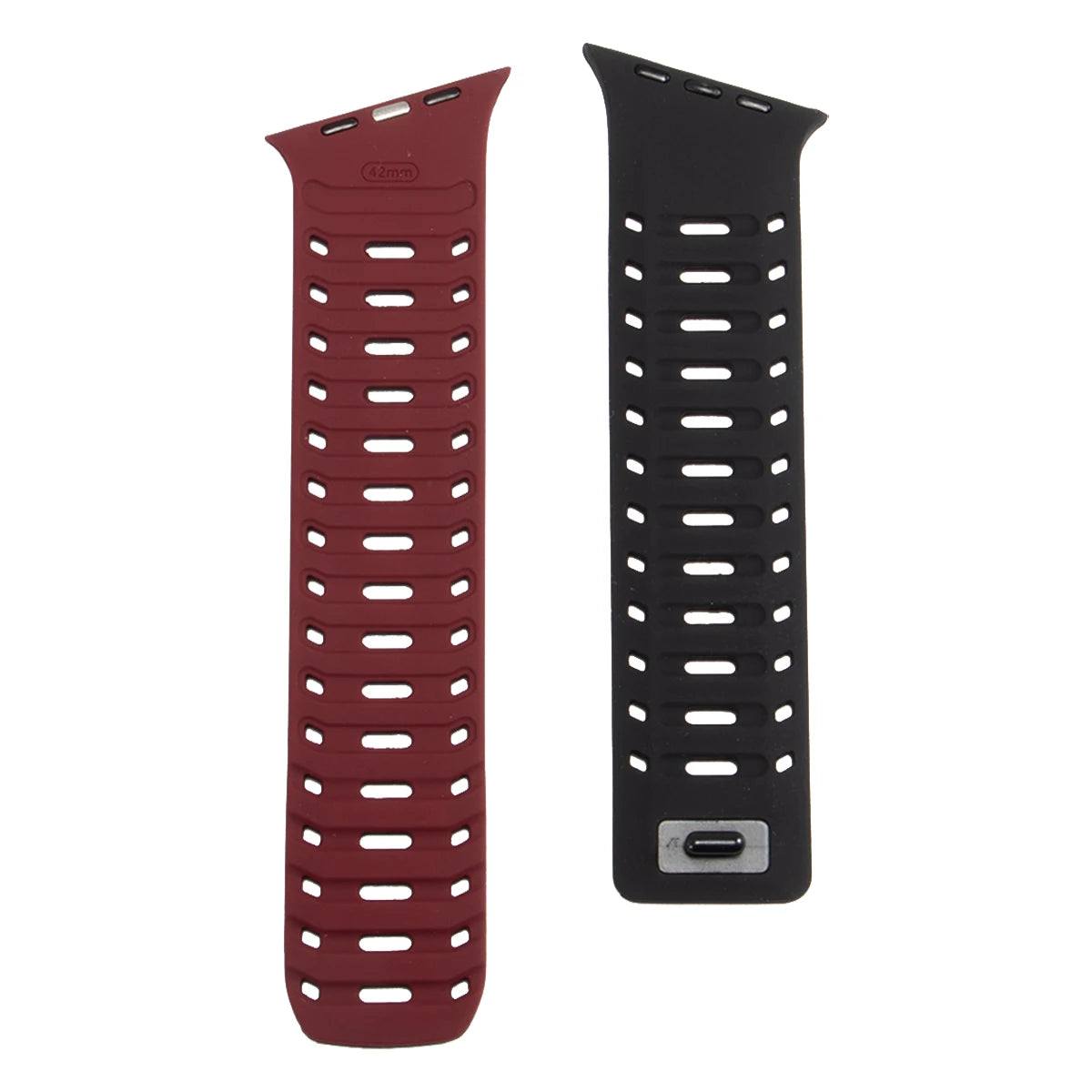 Perforated Silicone Magnetic Band with One-Hand Fastening for Apple Watch