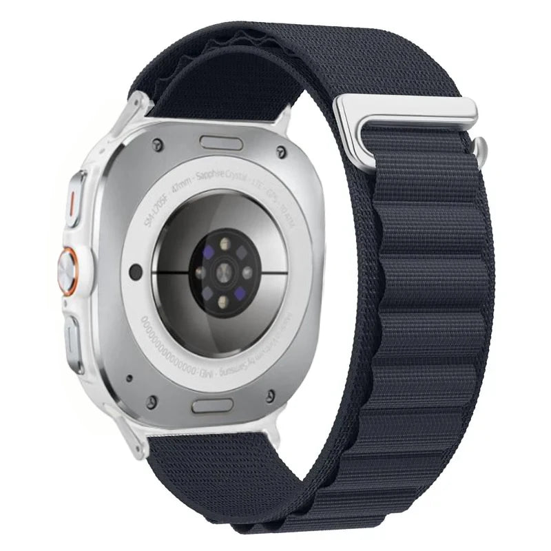Breathable Nylon Weave Watch Band with Metal C-Hook Closure for Samsung Galaxy Watch Ultra 2