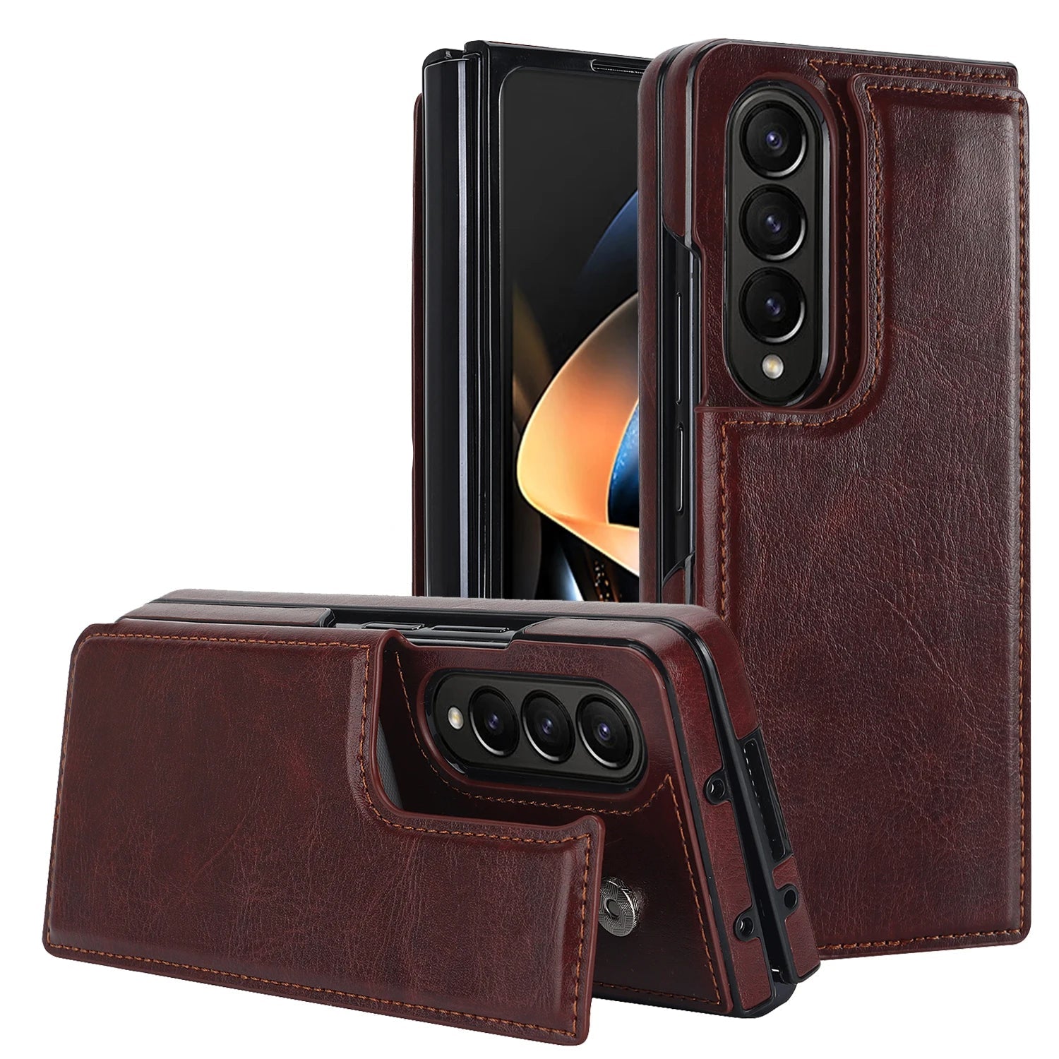 Luxury Leather Wallet Case for Samsung Galaxy Z Fold 5
