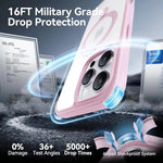 Shockproof Translucent Matte MagSafe Case with Invisible Stand for iPhone 15 Series