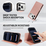 Shockproof Leather Folio Wallet Case with Detachable Magnetic Pouch for iPhone 18 Series