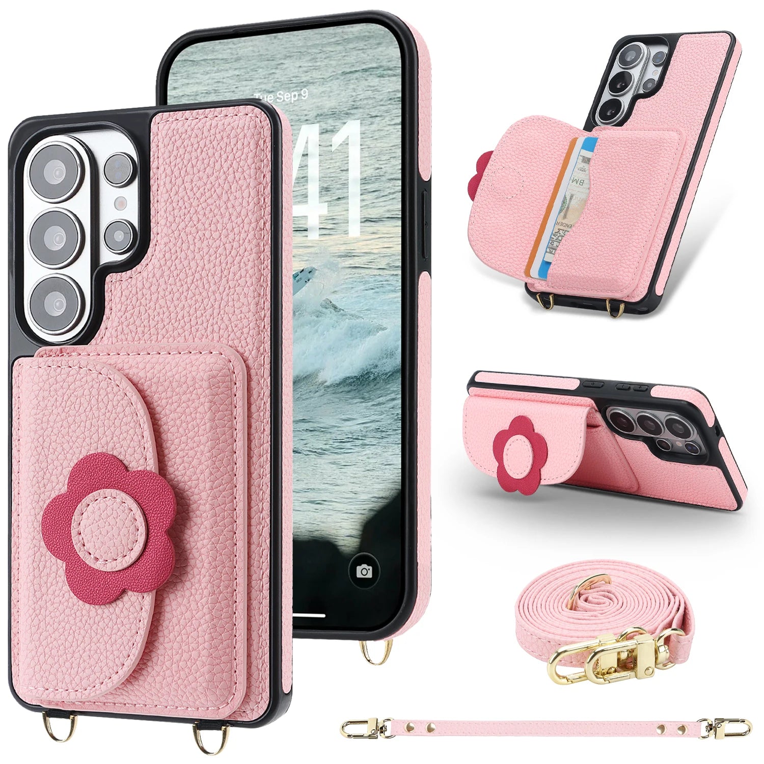 Crossbody Wallet Case with Card and Cash Slots for Samsung Galaxy S26 Series