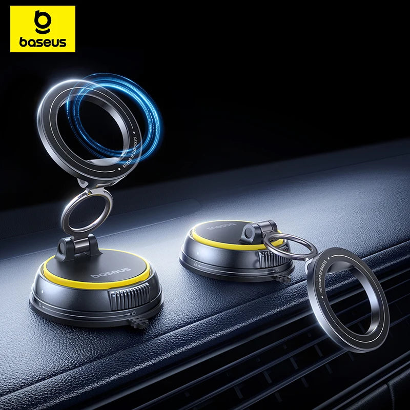 Vacuum Suction Car Phone Holder with Magnetic 360° Rotation Stand