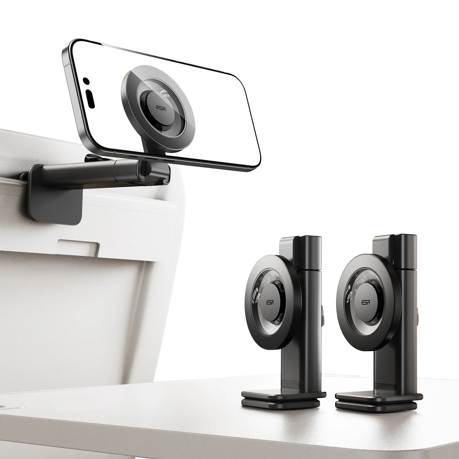 Magnetic Plane Phone Mount with Metal Ring