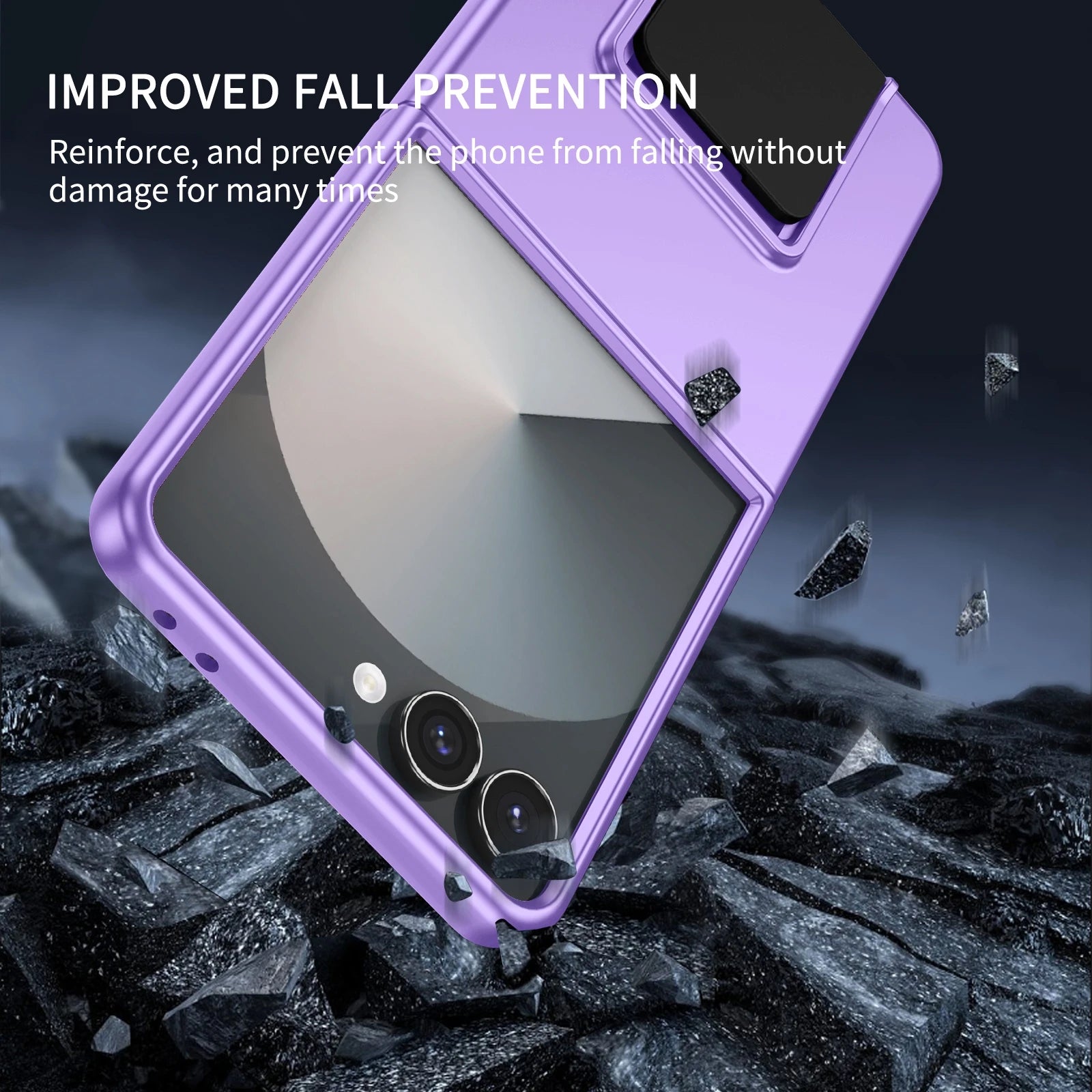 Hard Shell Protective Case with Invisible Bracket for Samsung Galaxy Z Flip 7