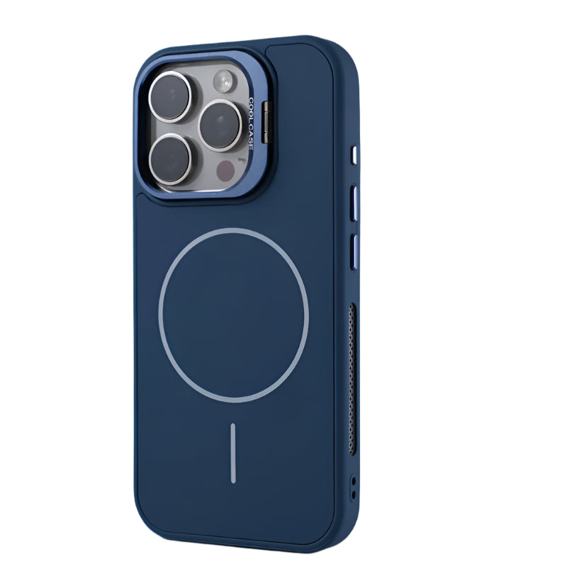 Matte Silicone MagSafe Case with Alloy Lens Protector for iPhone 15 Series