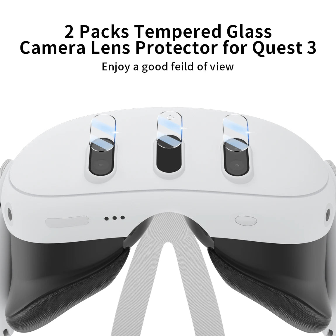 2-Pack Scratch-Resistant Lens Cover for Meta Quest 3 Camera