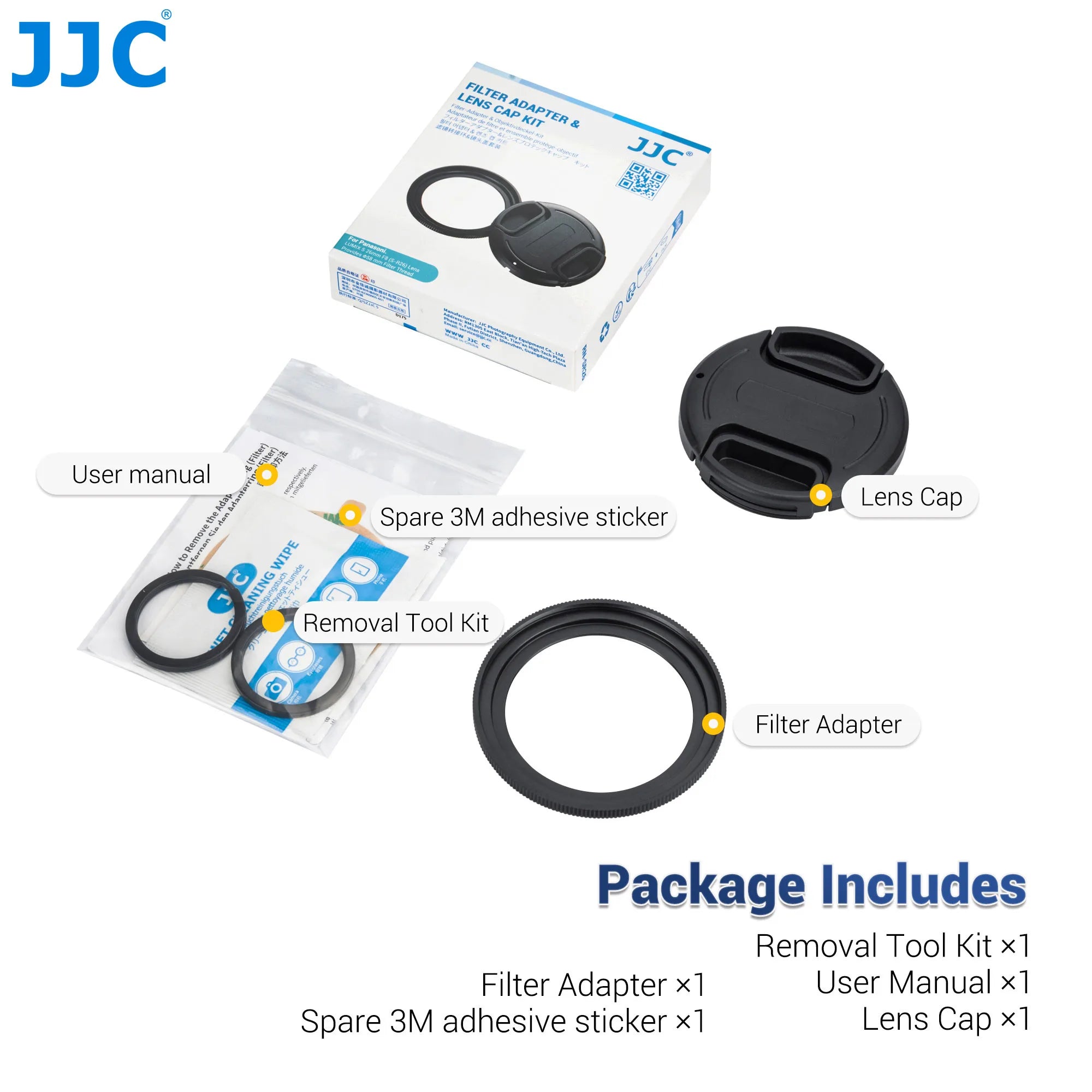 JJC Lens Cap Protector for Panasonic Lumix S 26mm f/8 (Leica L) with Filter Adapter
