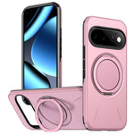 Carbon Fiber Dual-Layer Armor Case with 360° Rotating Magnetic Ring Stand for Google Pixel 11 Series