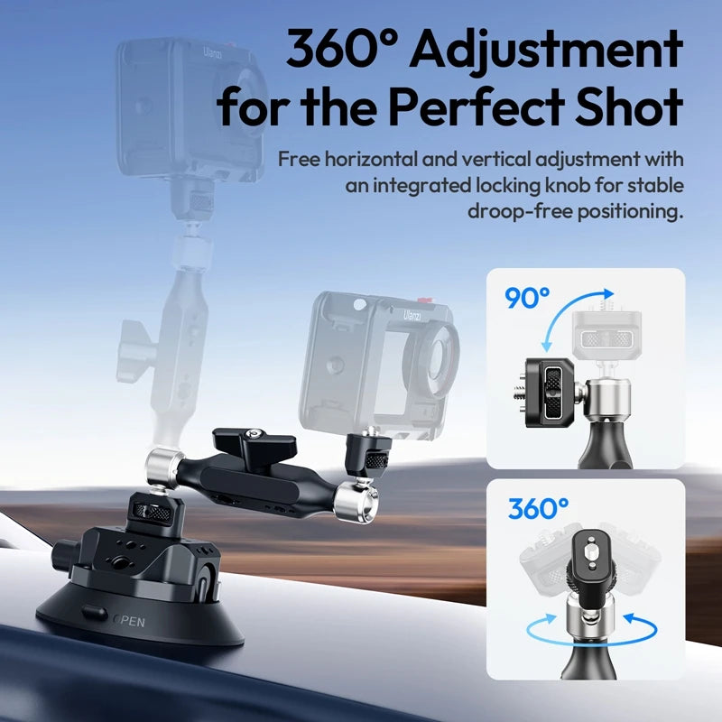Ulanzi TB15 Suction Cup Mount with Double-Ended Magic Arm