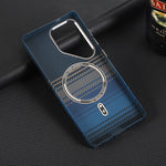 Carbon Fiber Textured Magnetic Case with Raised Camera Protection for Samsung Galaxy S23 Series