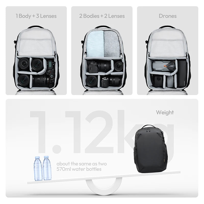 Ulanzi YY038 V2 22L Multi-Pocket Camera Travel Backpack