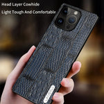 100% Genuine Leather Full Protection Phone Case for iPhone 14 Pro and iPhone 14 Pro Max