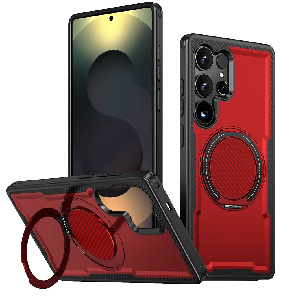 Protective Case with 360° Rotating Magnetic Ring for Samsung Galaxy S24 Series