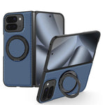 Carbon Fiber Open-Back Case with Rotating Magnetic Ring Stand for Pixel 10 Pro Fold