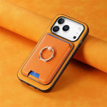 Premium Leather MagSafe Case with Detachable Card Slot for iPhone 17 Series