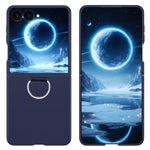 Shockproof Matte Flip Case with Metal Ring for Samsung Galaxy Z Flip 7