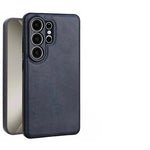Shockproof Leather-Textured Bumper Case with Raised Camera Ring Protection for Samsung Galaxy S26 Series