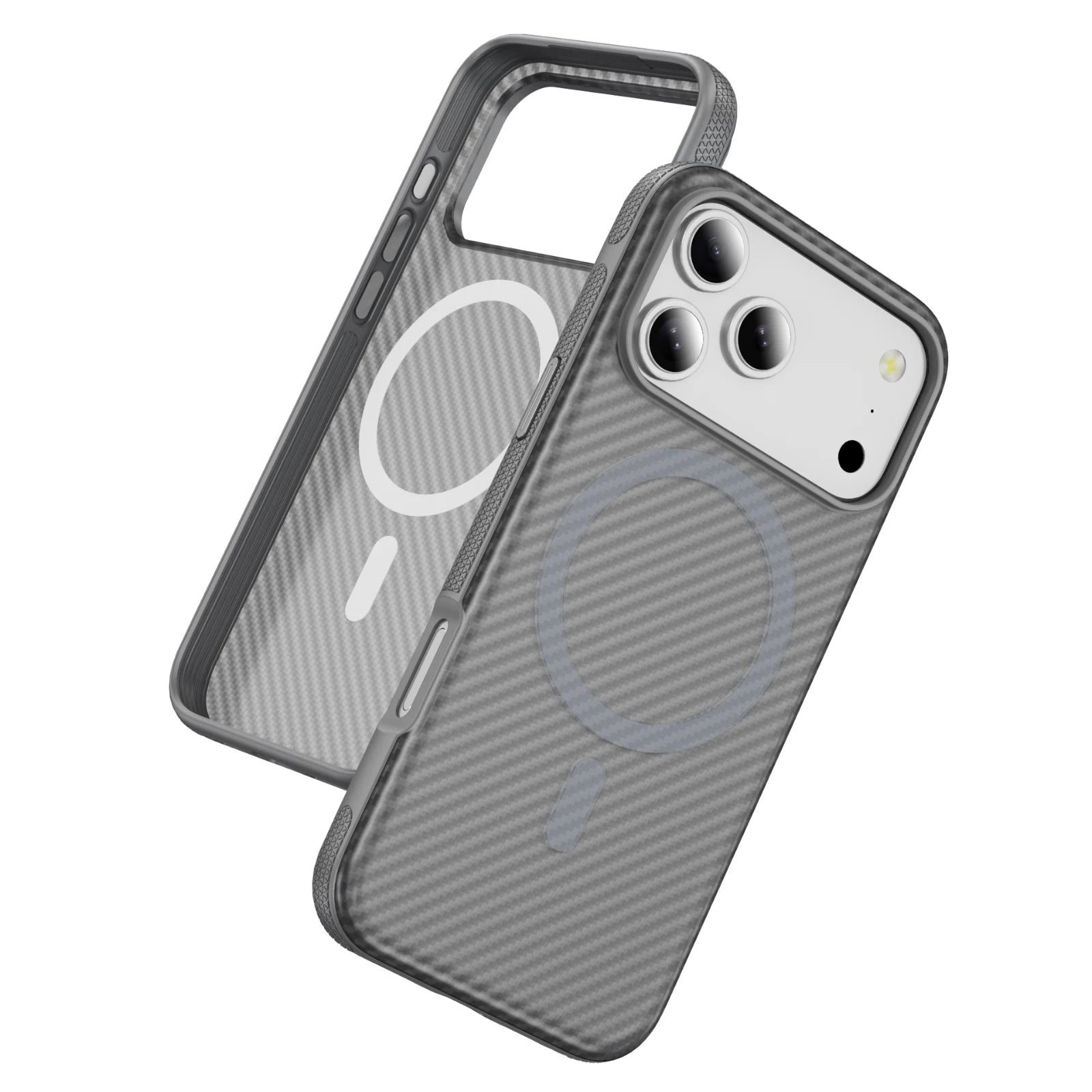 Protective Carbon Fiber Texture MagSafe Case for iPhone 17 Series
