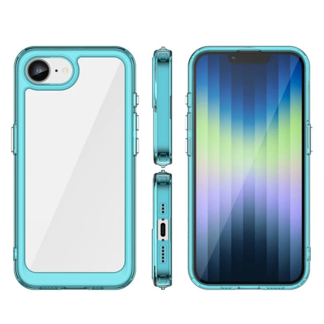 Clear Hard PC + Soft TPU Bumper Case for iPhone 16e