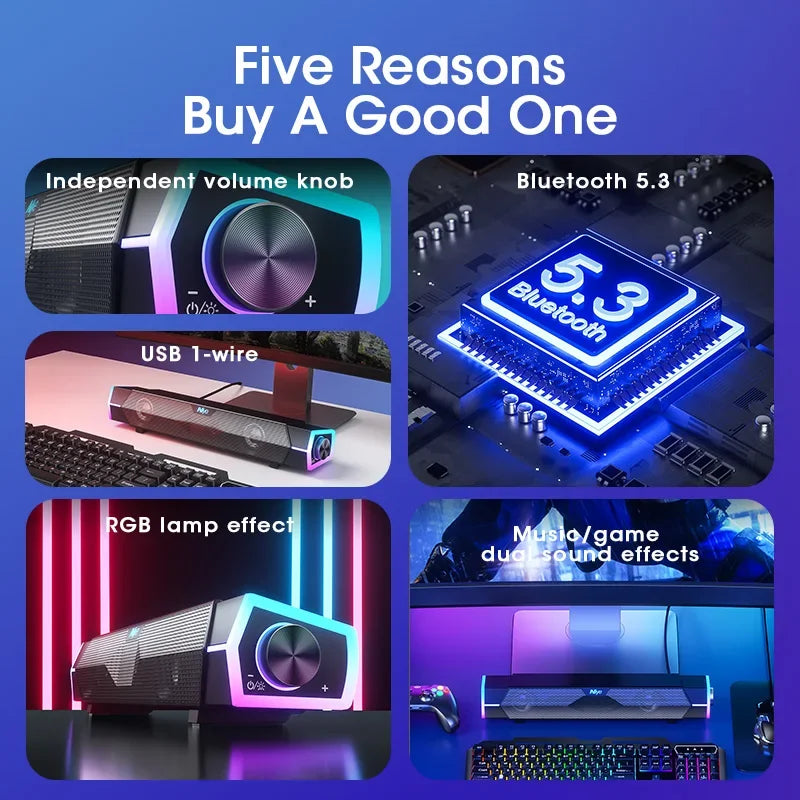Niye V18 4D Surround Sound Computer Speakers