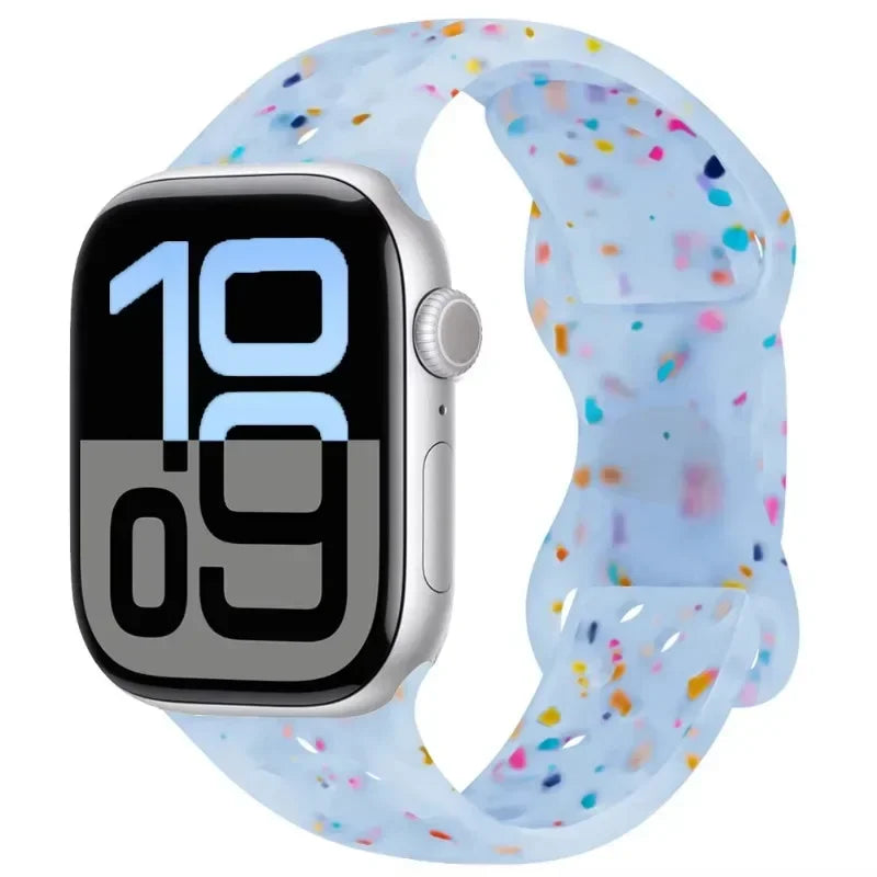 Breathable Silicone Band with Perforated Ventilation for Apple Watch