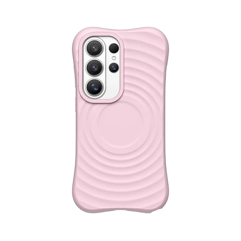 Liquid Silicone Rippled Case with Raised Screen Protection for Samsung Galaxy S26 Series