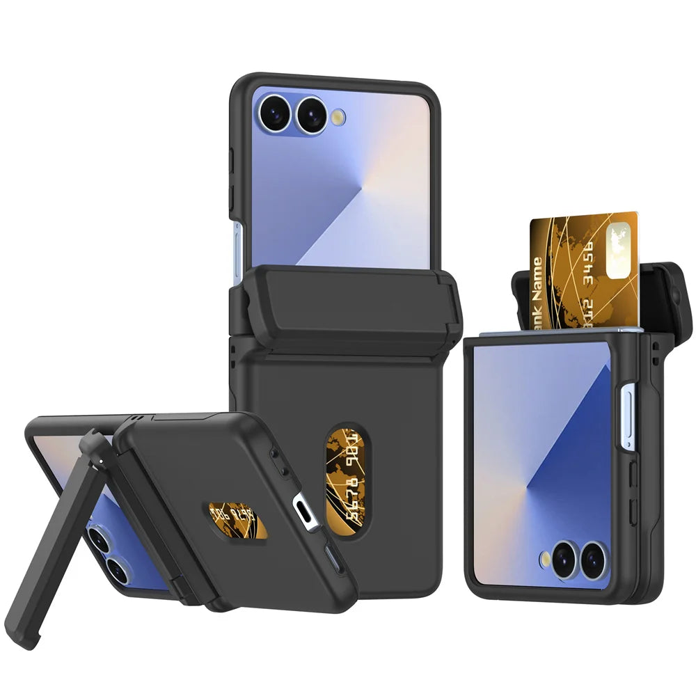 Slim Protective Case with Card Slot & Kickstand for Samsung Galaxy Z Flip 7