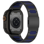 Metal and Silicone Hybrid Bracelet for Apple Watch