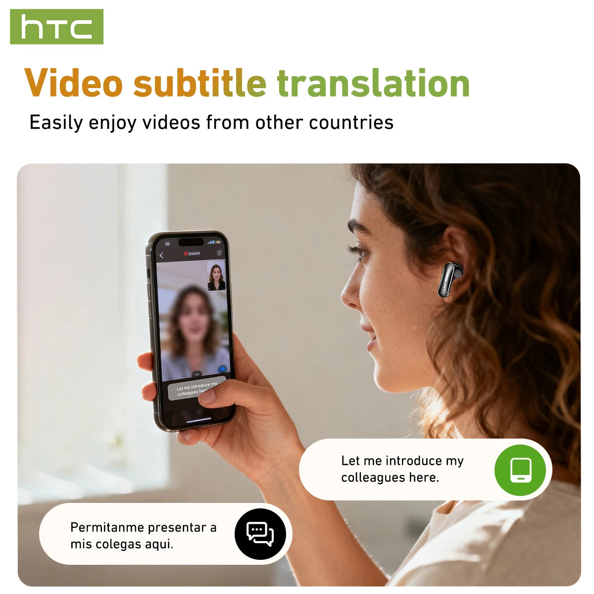HTC NE48 Real-Time Subtitle Translation Earbuds