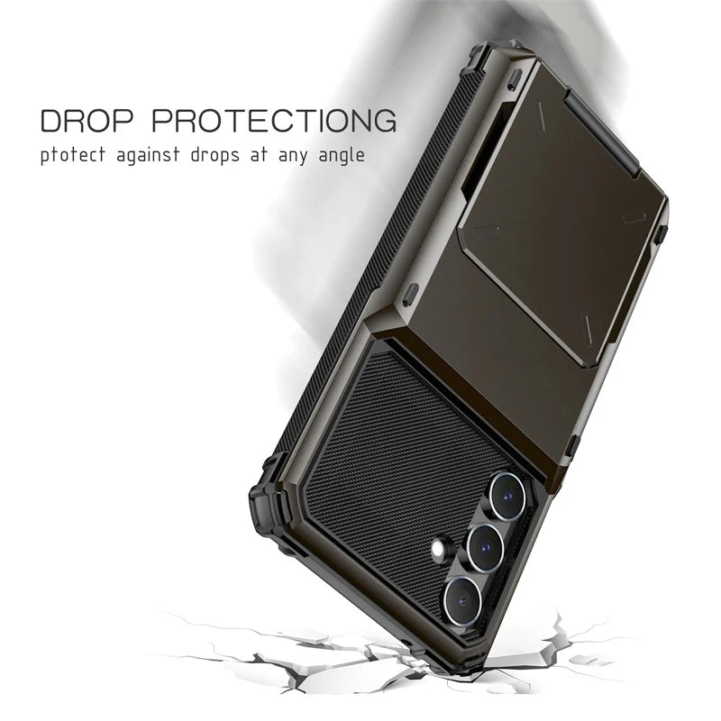 Heavy Duty Armor Wallet Phone Case for Samsung Galaxy A36