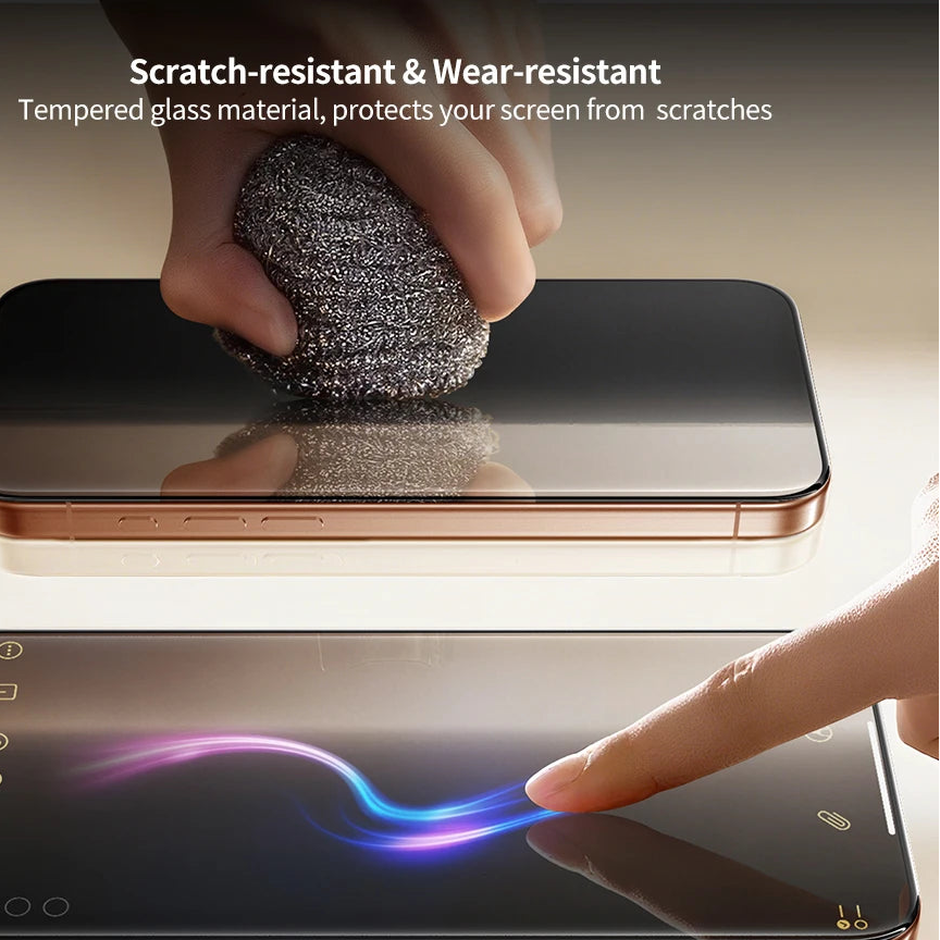 9H Tempered Glass Screen Protector with Quick-Fit Installation Frame for iPhone 15