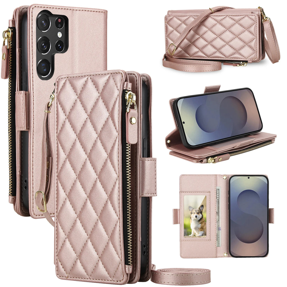 Leather Fold-Out Multi-Compartment Wallet Case for Samsung Galaxy S26 Series