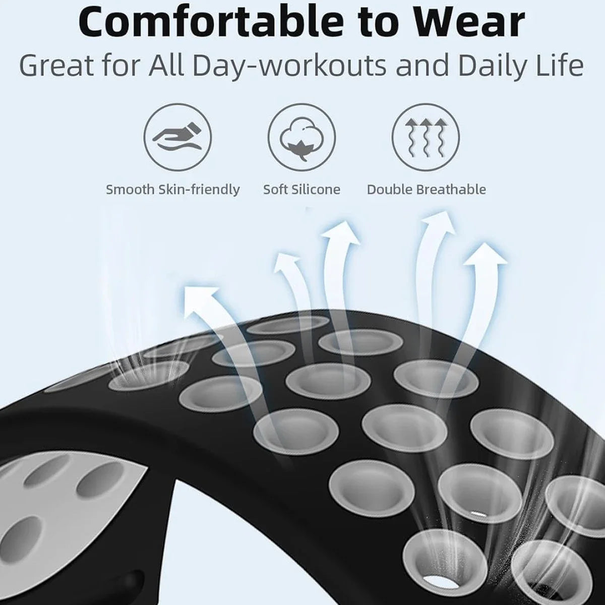 Dual Color Soft Silicone Sport Band for Samsung Galaxy Watch 8 & Galaxy Watch 8 Classic