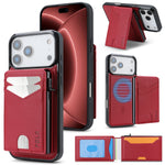 Shockproof Leather MagSafe Case with Detachable Wallet Pouch for iPhone 18 Series