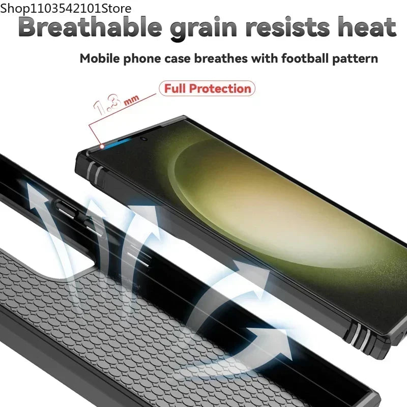 Military Grade Slide Camera Lens Armor Case with Ring Stand for Samsung Galaxy S25 Series