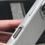 Luxury Silk Leather Texture MagSafe Case for iPhone 16 Series