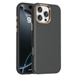 Business MagSafe Carbon Fiber Leather Case for iPhone 16 Series