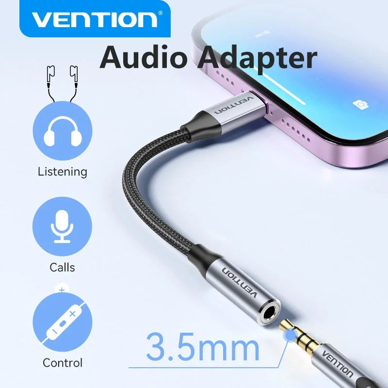 Vention iPhone Lightning to 3.5mm Audio Adapter