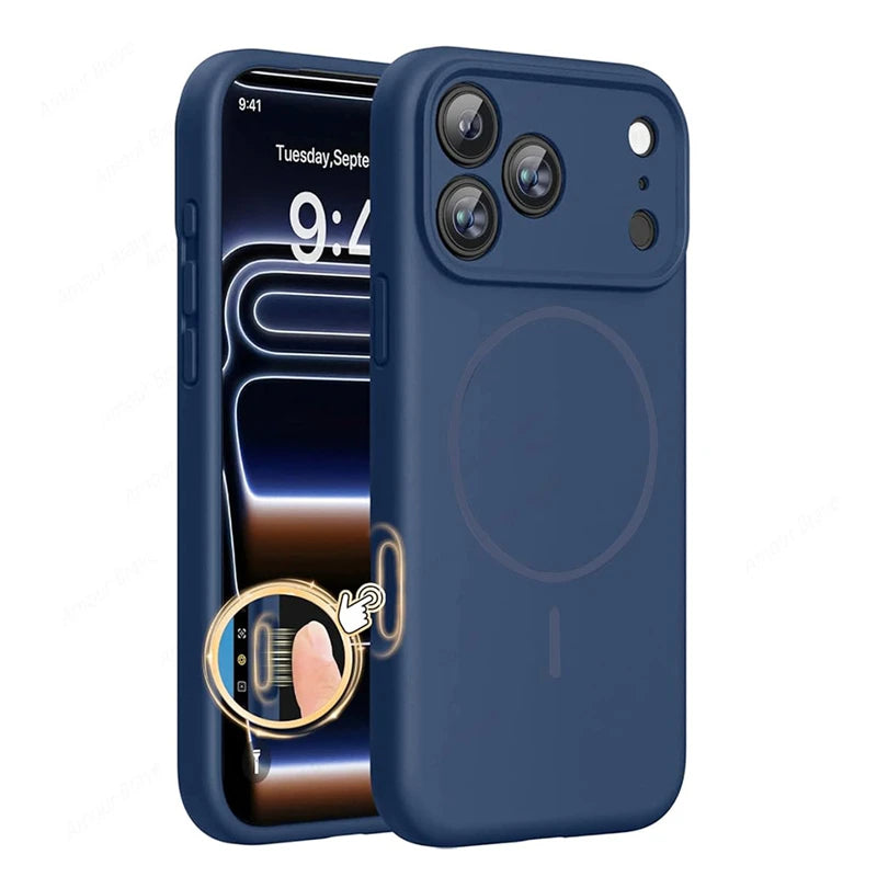Soft-Touch Liquid Silicone MagSafe Case for iPhone 17 Series