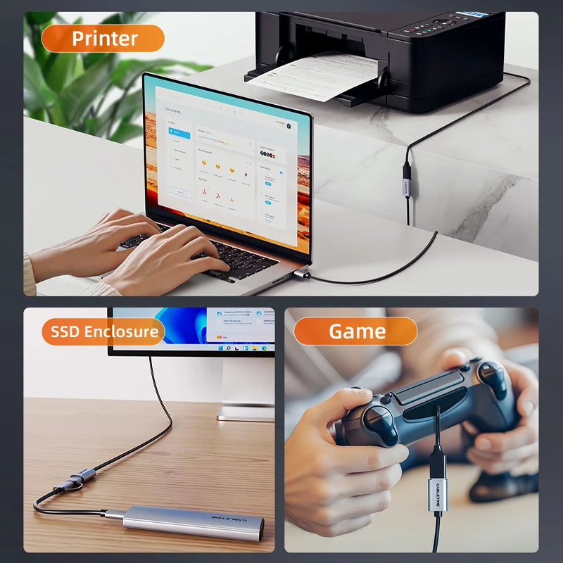 CABLETIME USB 3.0 Braided Extension Cable