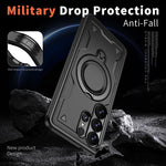 Samsung Galaxy S26 Series Military Drop-Proof Case with 360° Ring Stand
