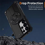 Shockproof Armor MagSafe Case with Invisible Fold Stand for Samsung Galaxy S25 Edge