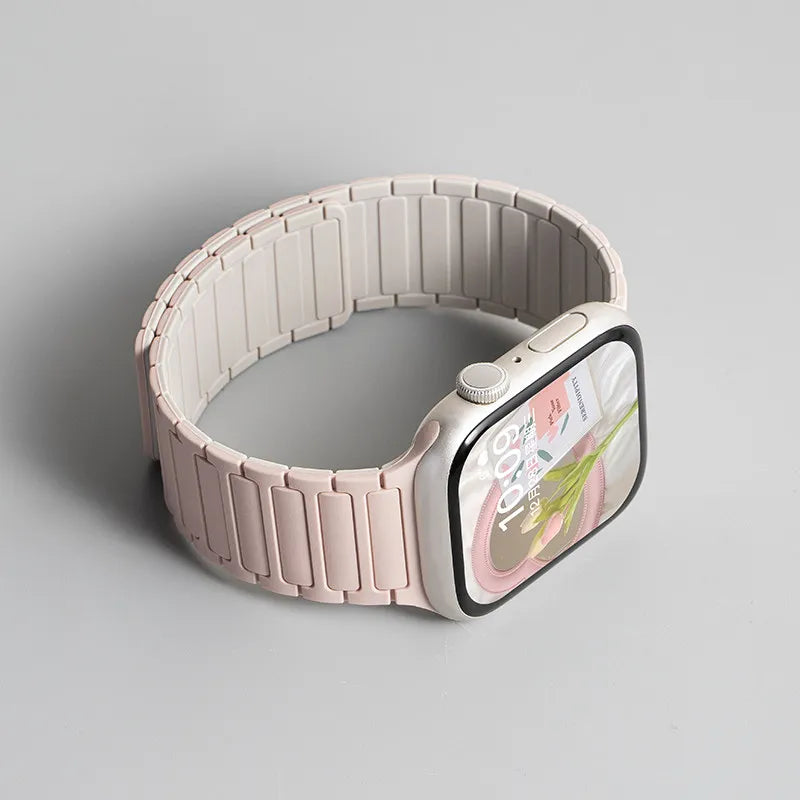 Silicone Replacement Strap with Magnetic Closure for Apple Watch