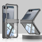 Slim Luxury Hinge Protection Case with Ring Holder for Samsung Galaxy Z Flip 7